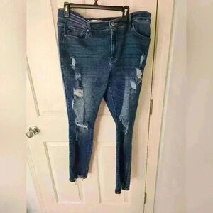 Kancan Distressed Skinny Jeans Size XL